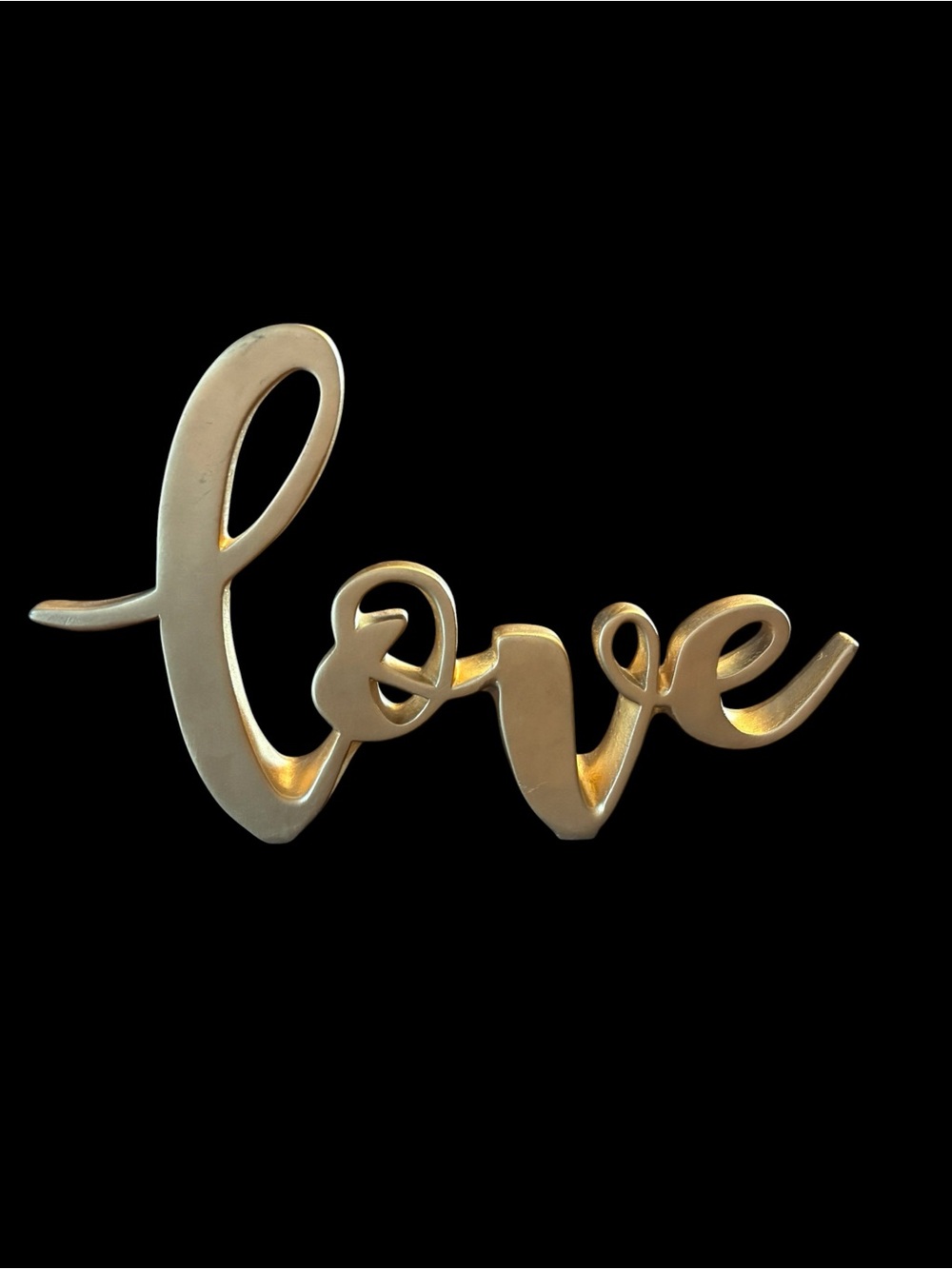Love Script Decor - Gold Finish